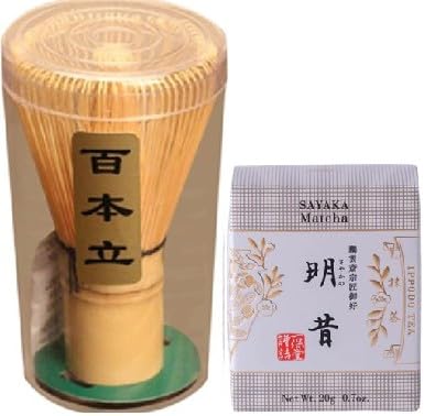 [Ippodo Matcha Sayaka no Mukashi z Bambusową Miotełką Chasen Matcha z Kyoto Uji Zestaw Startowy do Matchy Zestaw do Ceremonii Herbacianej Zestaw do Japońskiej Ceremonii Herbacianej Prezent