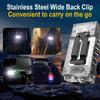 BORUiT EDC UV LED Fluorescence Flashlight Type-C Rechargeable Rotatable Torch Work Light with Clip Magnet Camping Pocket Lantern