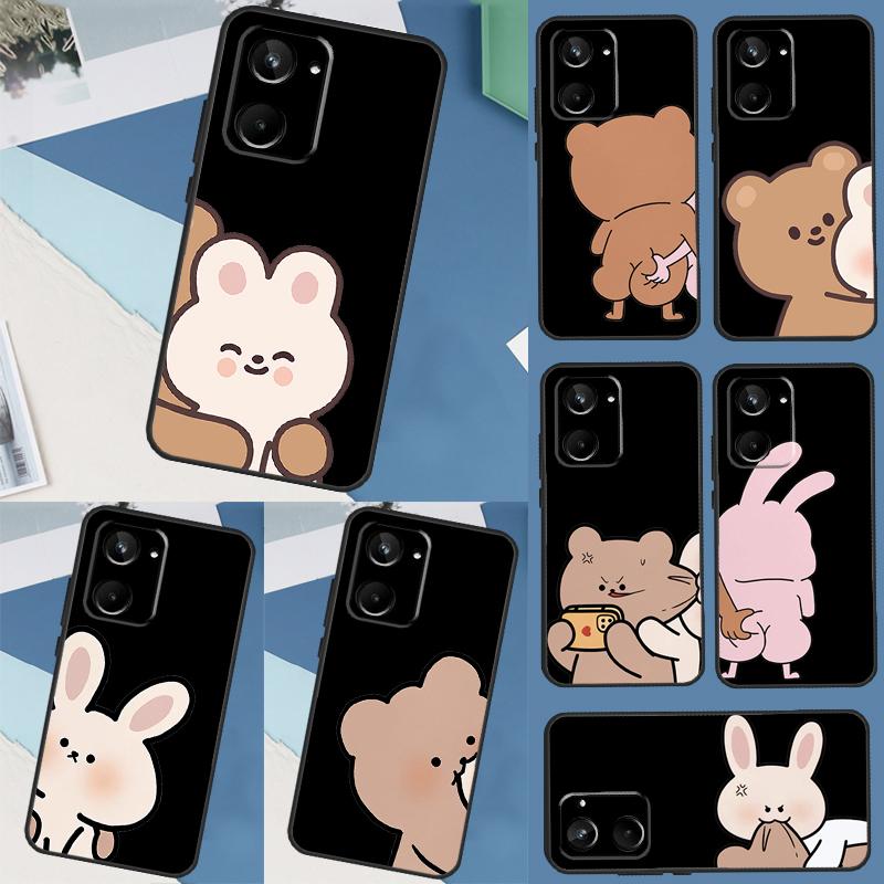 Funny Animal Dog Cats Tiger Couple For Realme C55 C35 C33 C31 C30 C25 C21Y C15 C11 8 9 10 11 Pro Plus GT Neo 5 3 2 2T 3T Case