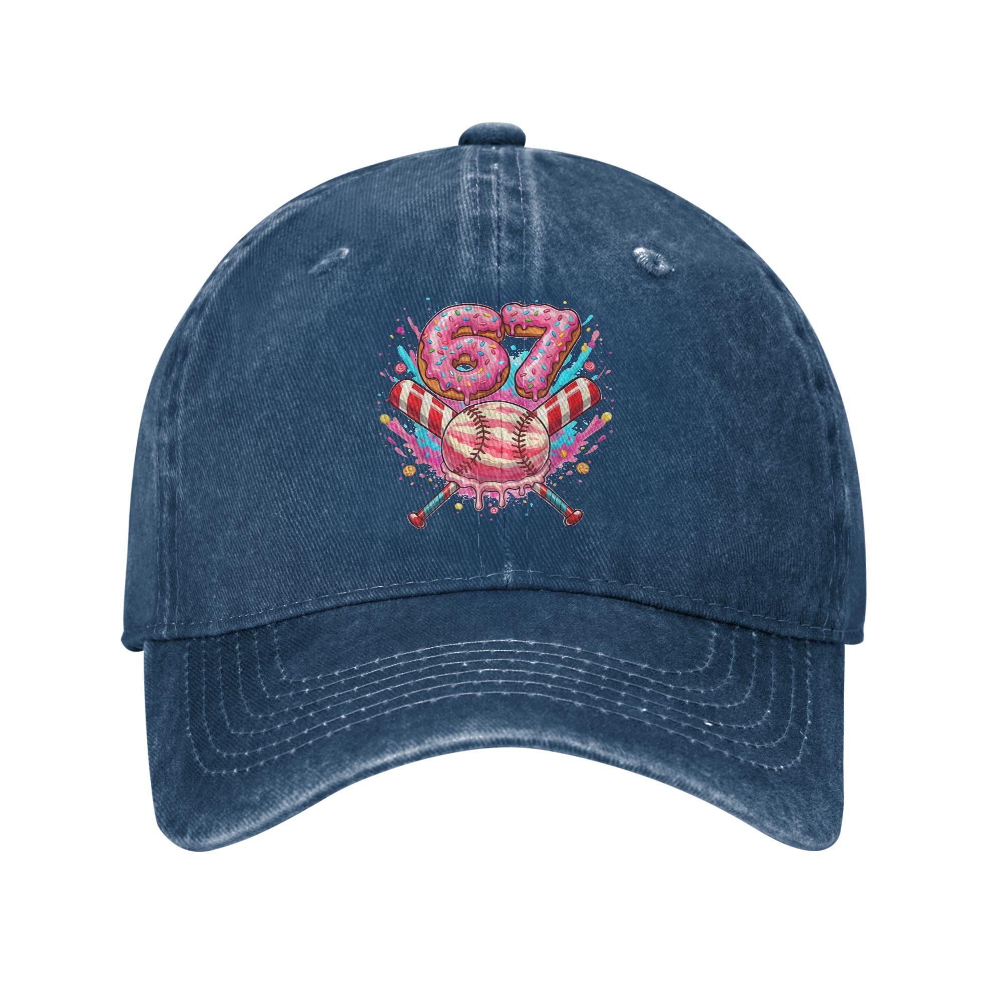

Baseball Drip Ice Cream Number 67 Player Christmas 67th Baseball Cap Men Design Trucker Hat Summer Casual Rock Baseball Caps One Size