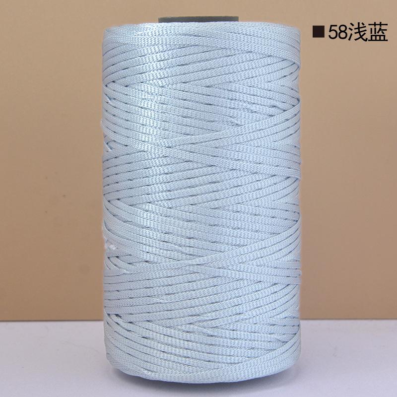 Mercerized Cotton Linen Light Body Ice Silk Flat Belt Wool Hand-Woven Crocheted Diy Hook Bag Hat Seat Cushion Hollow Thread