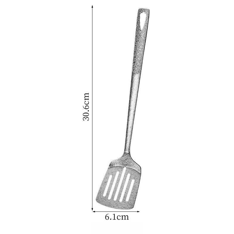 

Кухонная утварь Бытовая Маленькая лопатка Чистый титан Термостойкая Лопатка для жарки Пищевая ложка для супа Толстая лопатка для жарки