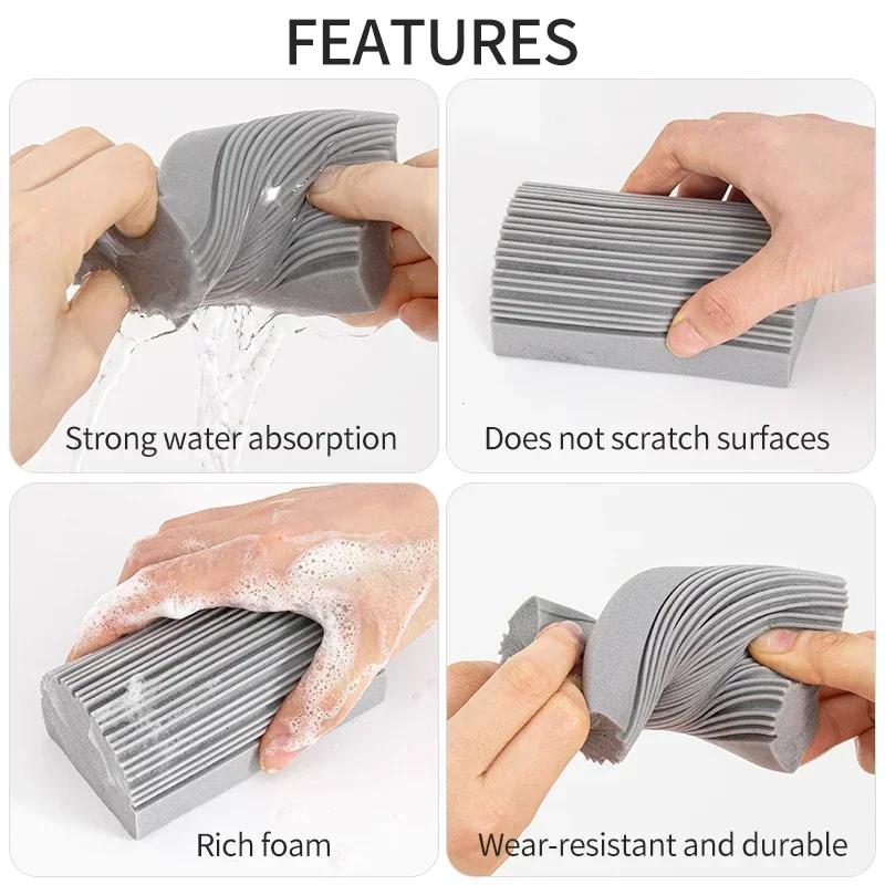 Damp Clean Duster Sponge Dusting Wet Duster Powder Cleaning Sponge Dust Removal Dusters for Home Car Kitchen Bathroom Scrub