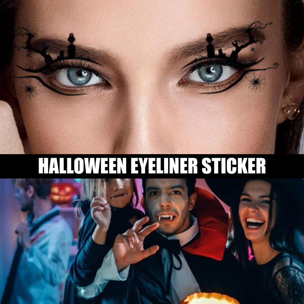 Halloween Eyeliner Sticker Horror Spider Bat Decorative Eyeliner Eyeshadow Fashion Party Makeup Tools Creative Party Makeup