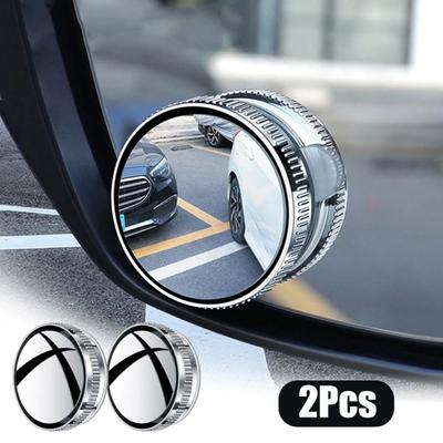 2 pièces Rétroviseurs auxiliaires grand angle Rétroviseur ventouse Petit miroir rond Rétroviseurs d'angle mort de voiture