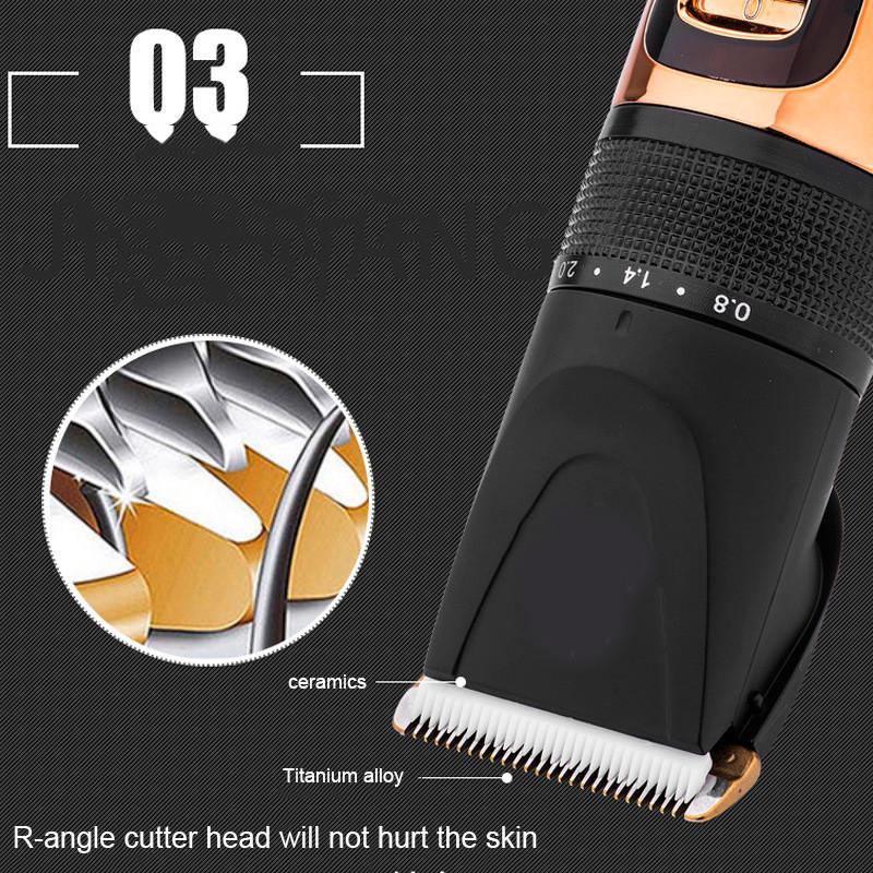 Mens Electric Trimmer Cutter Hair Clipper Cutting Machine Beard Barber Razor Kit