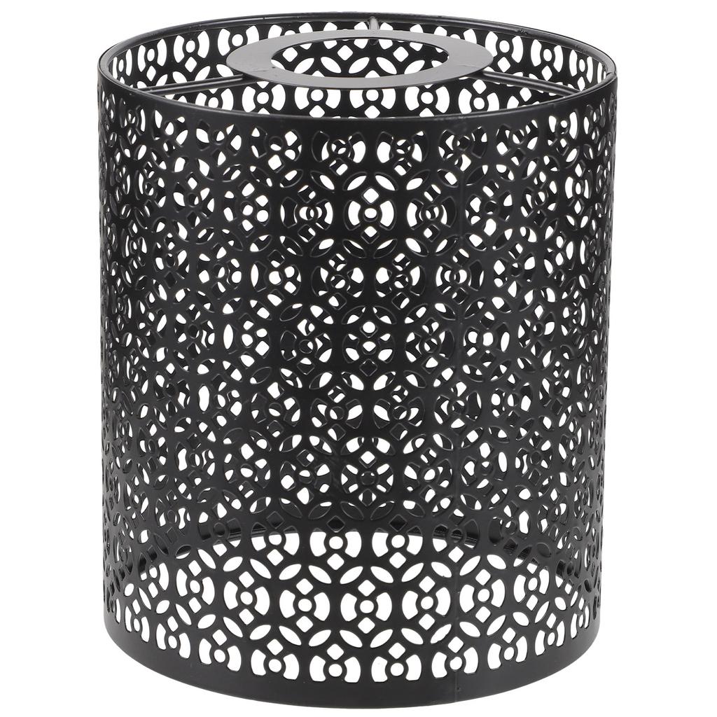 Cylindrical Hollow Out Lamp Shade Metal Pendant Ceiling Lamp Cover Decorative Flower Carving Hollow Metal Light Shade