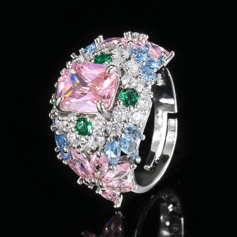 Huayei Jewelry Ring Jewelry Color Treasure Premium Versatile Light Luxury Women'S