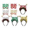 New Year Eve Party Supplies 2026 Glitter Tinsel Headband And Glasses Set for Happy New Year Party Celebration