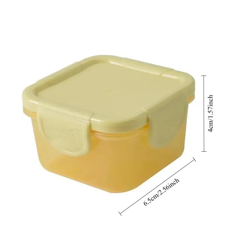 Contenitore per alimenti in plastica di piccole dimensioni, a prova di umidità, mini contenitore per la cucina con coperchio a prova di perdite, accessori per la cucina