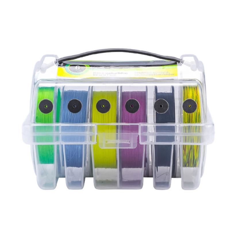 Fishing Tackle Box 6 Compartments Fishing Accessories Line Hook Storage Case Double Sided Fishing Tool Organizers Box