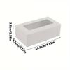 25pcs Gift Packing Box Mini Cookie Boxes with Clear Window White Kraft Paper Gift Boxes Bakery Boxes for 2 Macaron Treats Pastry