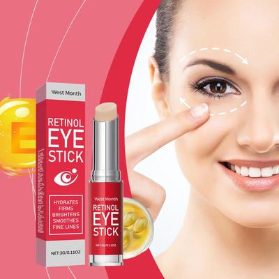 West&Month Retinol Göz Kremi Çubuk Sıkılaştırıcı, Nemlendirici, Aydınlatıcı Göz çevresine masaj yapın Göz bölgesi için 3g