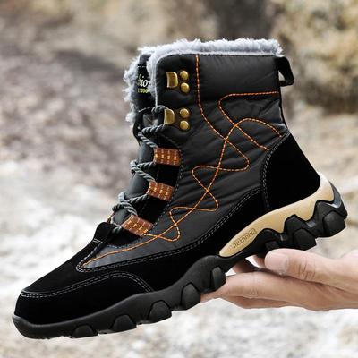 Herren High Top Wasserdichte Schneestiefel mit Dickem Samtfutter