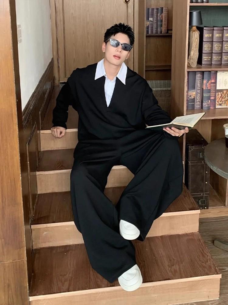 Trendiger Zweiteiler mit Hoodie im Old Money Stil für Herren: Vielseitig, Cool und High-End für Herbst/Winter