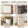 8 Pcs Self Adhesive Mini Caster Wheels 360° Swivel Appliance Wheels Stainless Appliance Sliders for Kitchen Appliances, Small Furniture (White)