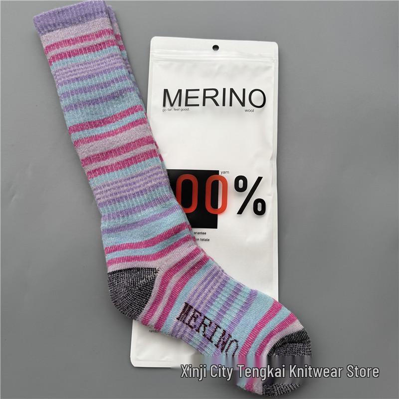 

100% Merino Wool Over-the-Calf Thickened Hiking & Ski Socks One Size