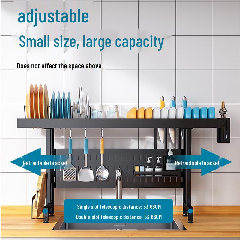 Miflame Extendable Stainless Steel Kitchen Sink Dish Rack