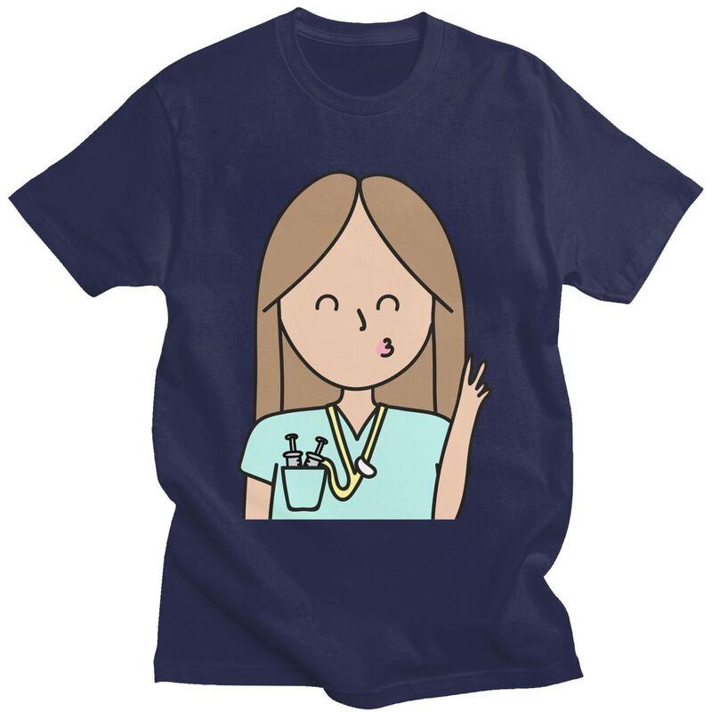 Custom Cool Enfermera En Apuros Doctor Nurse Medical T Shirt Men Short Sleeve Pure Cotton Tshirt Leisure Tees Streetwear Tshirt