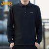 JEEP Men's Long Sleeve Polo T-Shirt