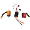 RC Motor Combo Set 3650 4300KV Motor 60A Brushless ESC 20kg Servo with 25T Servo Arm for 1 10 RC Car Truck Off Road