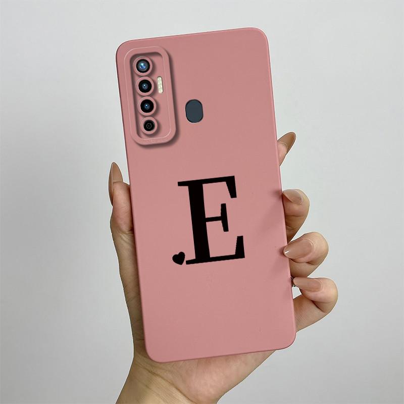 Funda for Tecno Camon 17 Case 4GB/6GB 128GB 6.6” Cute Letters Soft TPU Shockproof Liquid Silicone Phone Cover For Tecno Camon 17