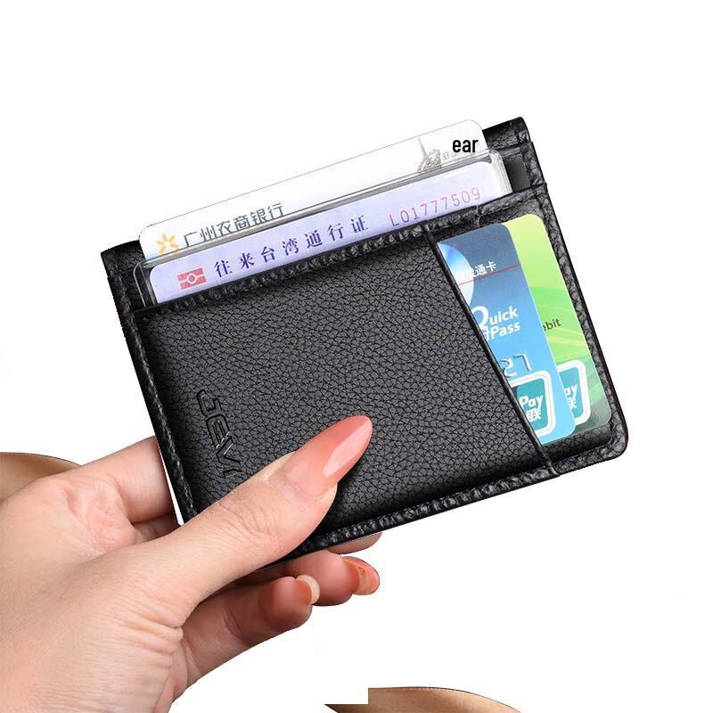 JEVI Унисекс Ультратонкий Кошелек-визитница из Натуральной Кожи 8 Card Slots