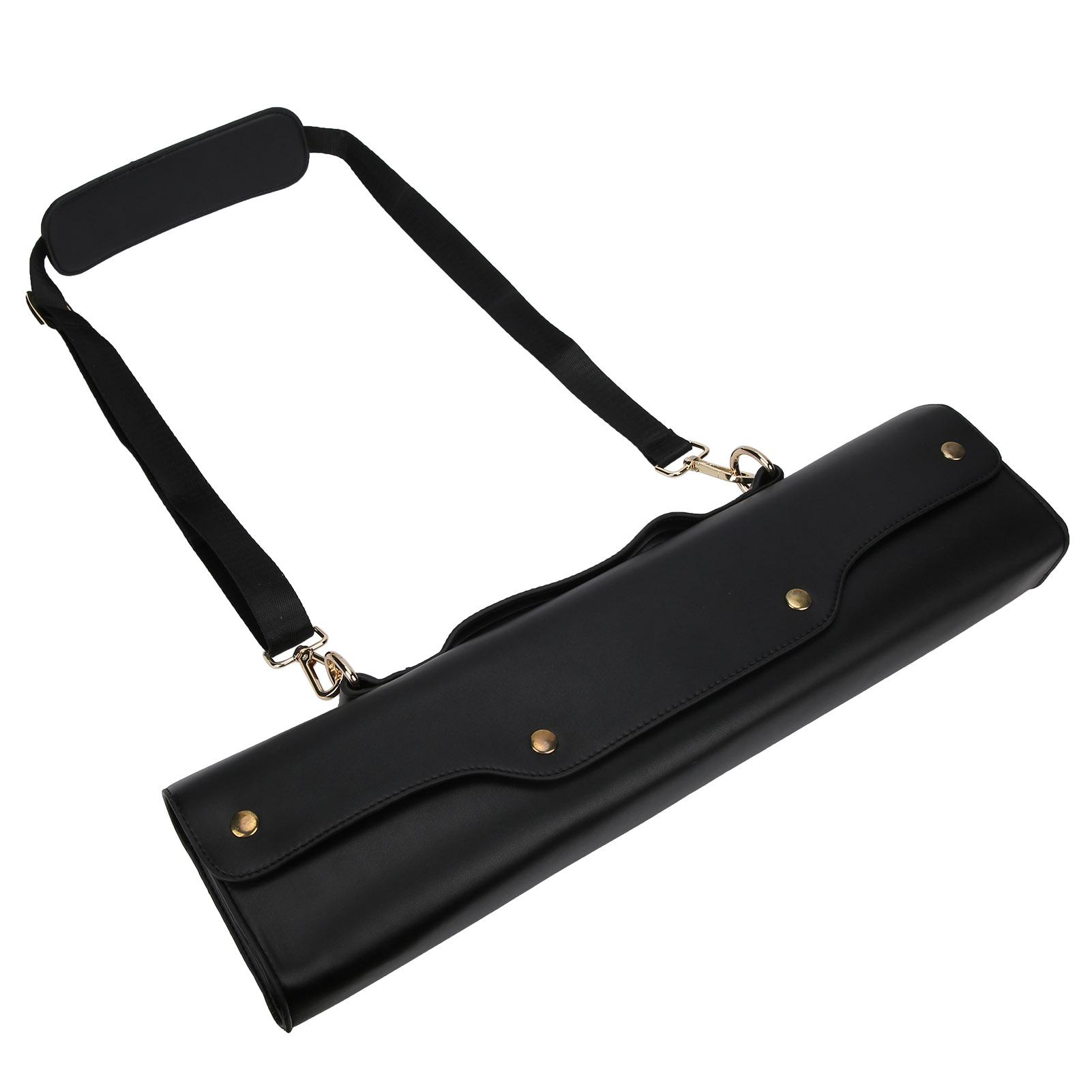 Sonoff 2 Flute Carrying Bag Hand Synthetic Leather Wind Instrument Storage Case With Shoulder Strapblack