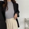 Women's Stylish Slim Fit Knitted Half Turtleneck Sweater - Long Sleeve Autumn/Winter Top