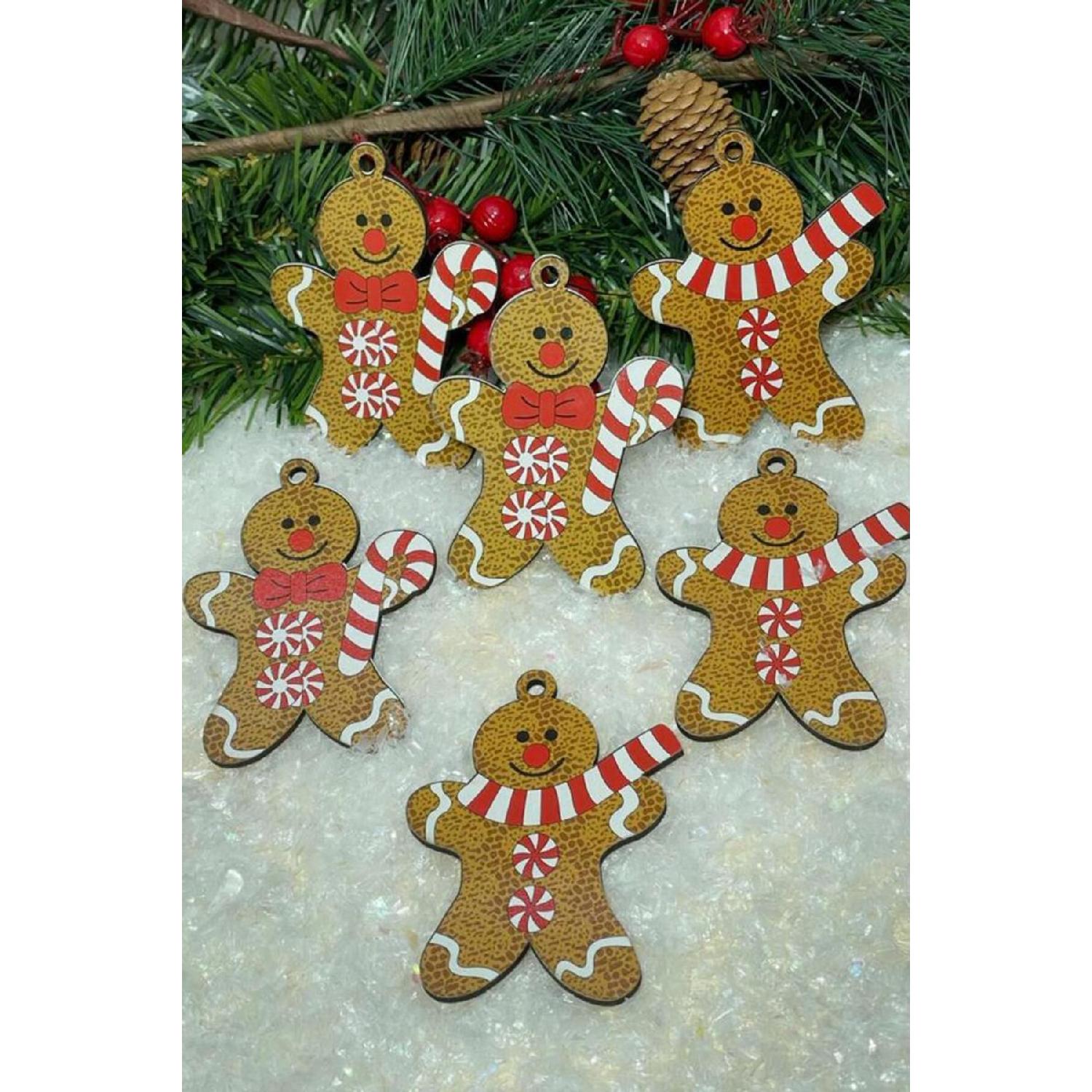 

Christmas Pine Tree Ornament Ginger 6 Pieces 10 Cm чистый