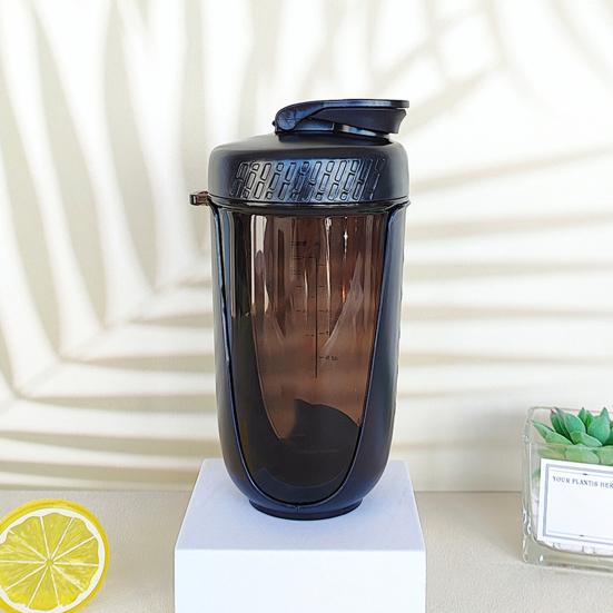 1 Conjunto Garrafa Shaker 590ml Grande Capacidade À Prova de Vazamento Resistente a Quedas Resistente ao Calor Mistura de Proteína