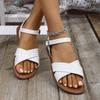 Fashion Shoes for Women 2024 Summer New Women Flat Sandals Bottom Roman Strap Sandals Non Slip Rubber Soles Ladies Daily Sandals Women