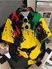 Men's Casual Short - Sleeved Button - Shirt, Mixed Color, Multiple Specifications Available, Polyester Material, Vibrant Abstract Design, Suitable