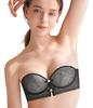 Peach John Strapless Front Stays Fully Size B75 Bra, Strapless, Hook, Magnetic, Wireless, Secure, All-Lace, Enhances, Strapless, Black,