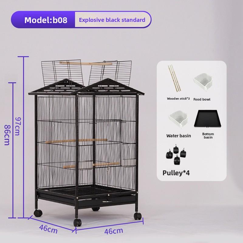 Large Bird Cage for Parrots and Mynahs Spacious Aviary for Finch Budgie Lovebird Professional Breeding Habitat Durable Bird Nest