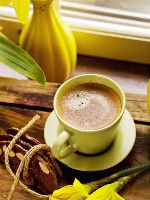 5D Diamond Painting Cup Full Square Round Mosaic Rhinestone Cross Stitch DIY Diamond Embroidery Coffee Wall Art