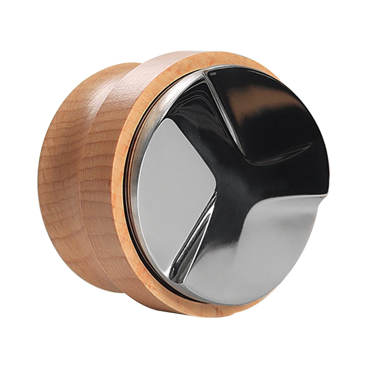 

Темпер для кофе, профессиональные ручные темперы для эспрессо 51/53/58 мм, регулируемая глубина, темпер для кофе из нержавеющей стали с буковой древесиной 51mm