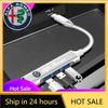 Автомобільні наклейки Для Alfa Romeo USB 3.0 Хаб 4 в 1 Type C Адаптер Для Alfa Romeo 159 147 156 166 Giulietta Giulia Mito Stelvio Brera
