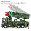 1:32 Missile Rocket Launcher Truck Drone Launch Car Model Toy Military Vehicle Sound Light Pull Back Models Kids Presents