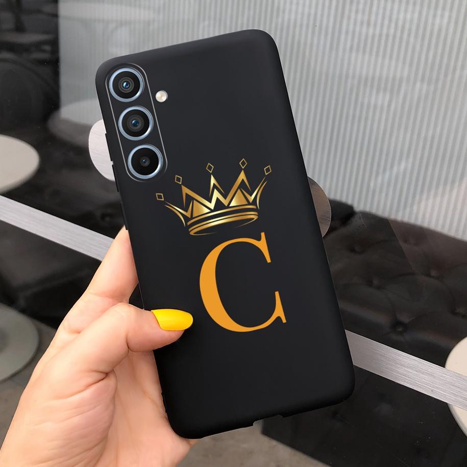 For Samsung Galaxy A52 A52S A53 A54 5G Case Luxury Crown Letters Painted Soft Slim Back Cover For Samsung A52 5G SM-A526B Fundas