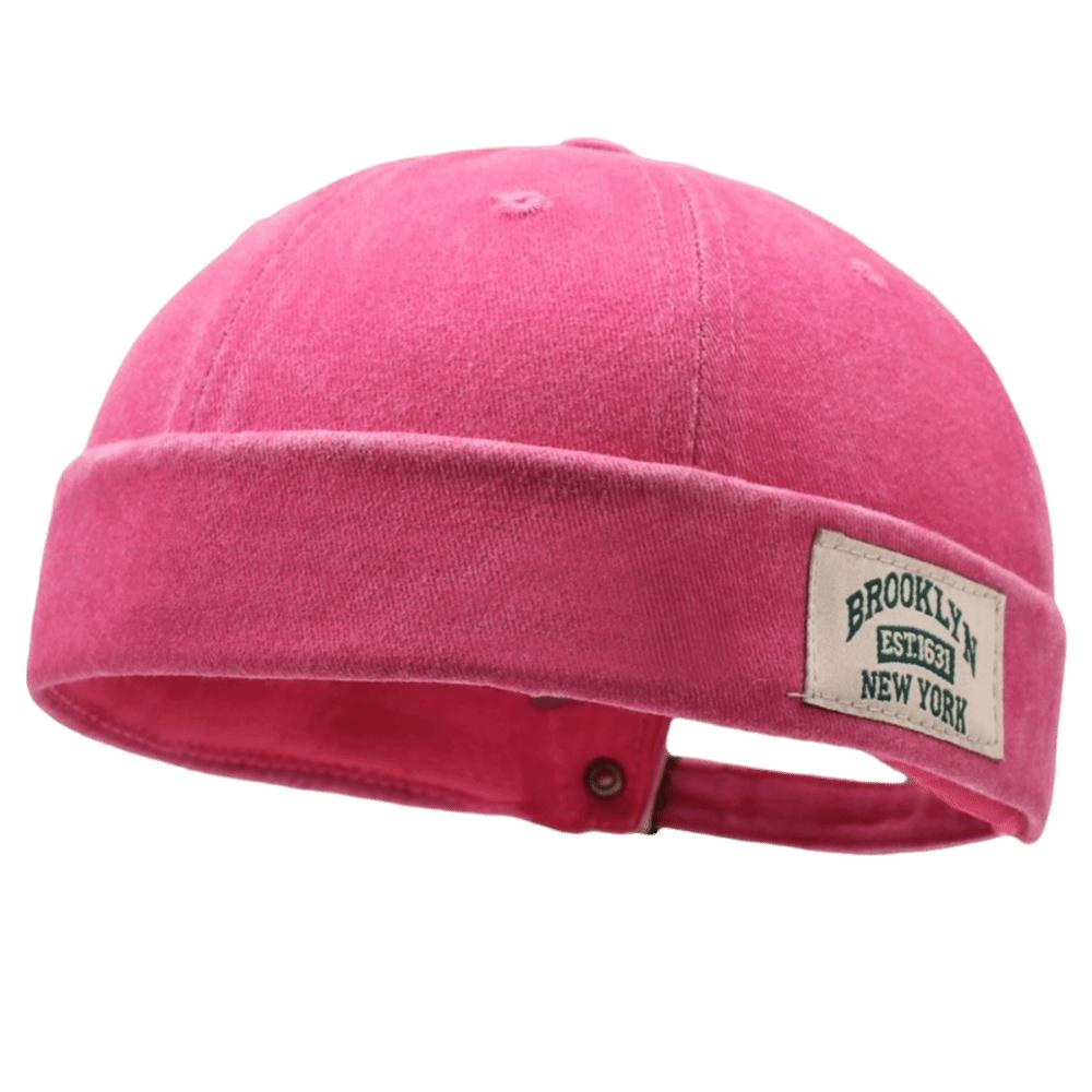 Unisex Washed Denim Melon Skin Hat Solid Color Dome Beanie Hat Brimless Adjustable Street Hat Outdoor