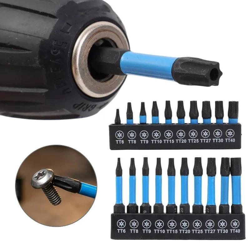 20/10x Magnetic Torx Hexagonal Drill Bit Set 25/50mm Hex Head Shank Screw Driver Screwdriver Bits Wrench Electric Drilling Tools