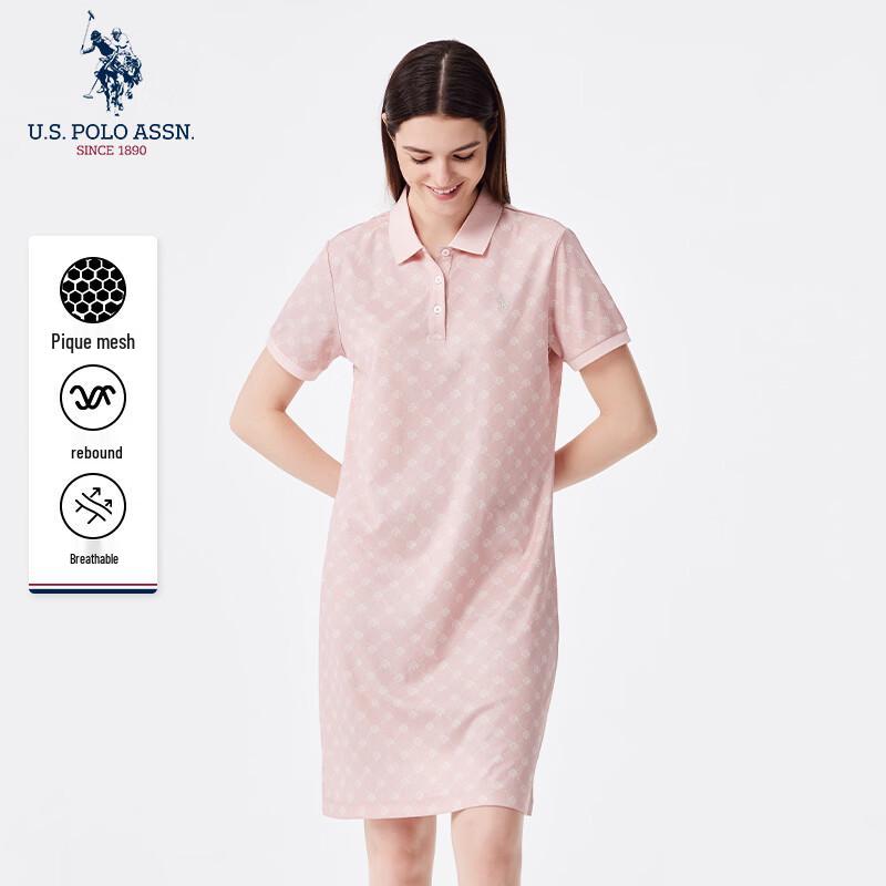 U.S. POLO ASSN. Women s Short Sleeve Polo A-Line Dress XL