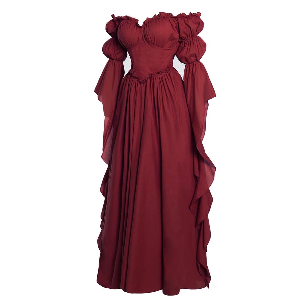 Women's Color Court Dress for Stage Performance