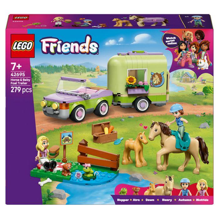 LEGO Friends 42695 La Remorque du Cheval et du Poulain - Jeu de Construction des 7 ans