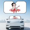 Cartoon Sexy Girl B-Bettys Boops Sun Visor Reusable Aluminum Foil UV Protector Heat Three-layer Insulation Windshield Sunshades