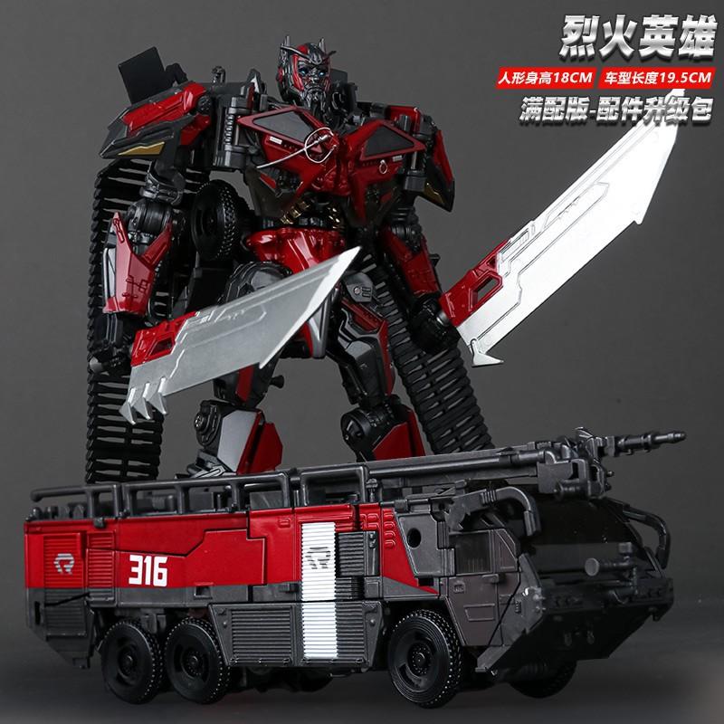 New Baiwei Tw1024 Fire Hero Optimus Fire Truck Transforme 2 In 1 Robot Car Model Detailed Action Figures Toy Collectible Gift
