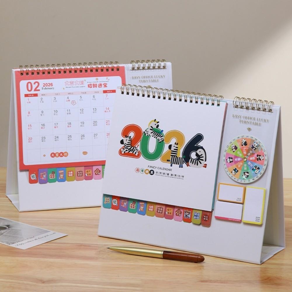 Coil Binding 2026 Desk Calendar Month Date Display Monthly Planner  Home Decoration