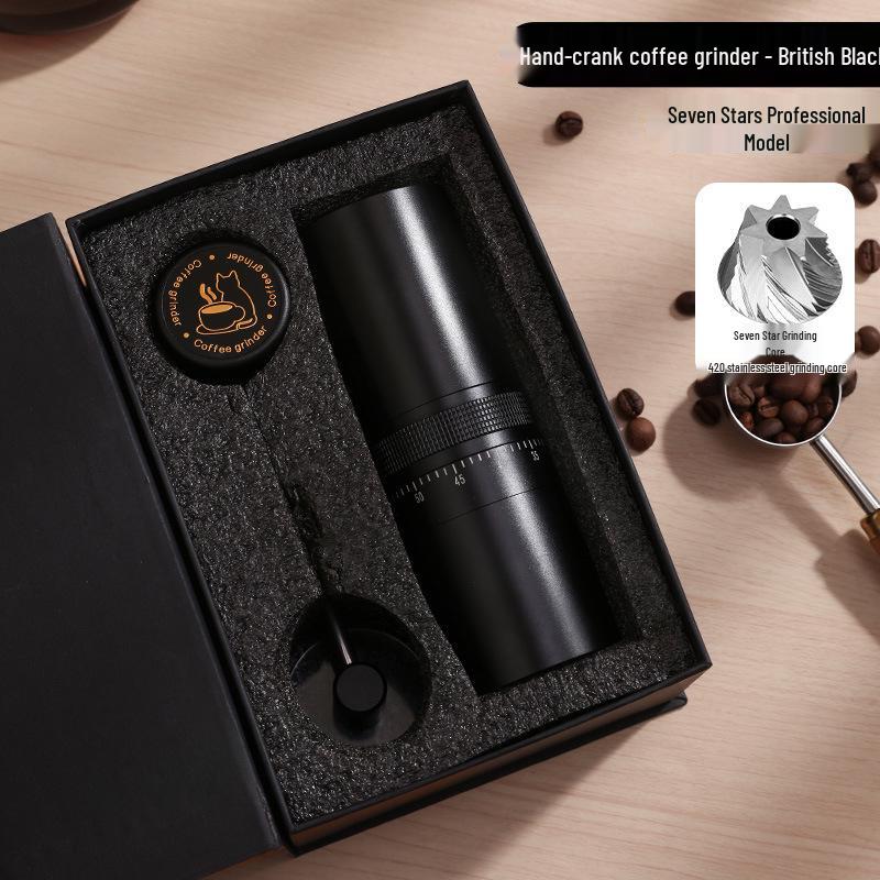 Luxury Conical Burr Hand-Crank Coffee Grinder for Italian Drip Coffee and Hand-Pour Brewing