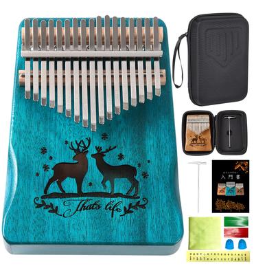 PERDIN Kalimba Beginner Set 17 Keys Tuned Japanese Sheet Music Included Introductory Book Included Case Included Engraved Musical Instrument Kalimba